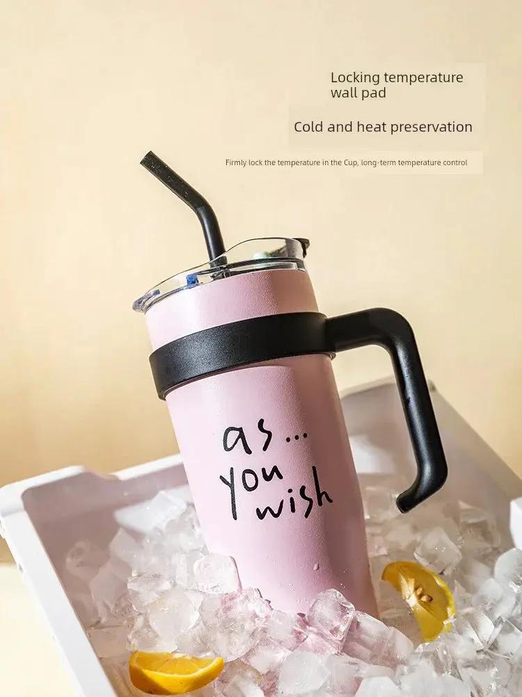 Modern Housewife Giant Straw Vacuum Cup 1300ml Steel