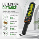 Handheld Metal Detector Security Scanner Adjustable Sensitivity Audio Vibration Alarm Portable Inspection Tool Airport Safety