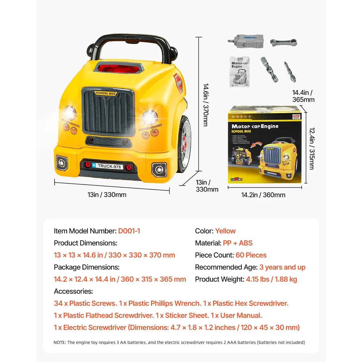 Kids Mechanic Car Repair Toy Set — product view 9