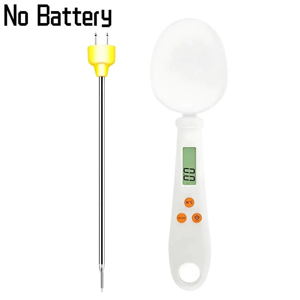 Electronic Scale Measuring Spoon Thermometer 2 In 1