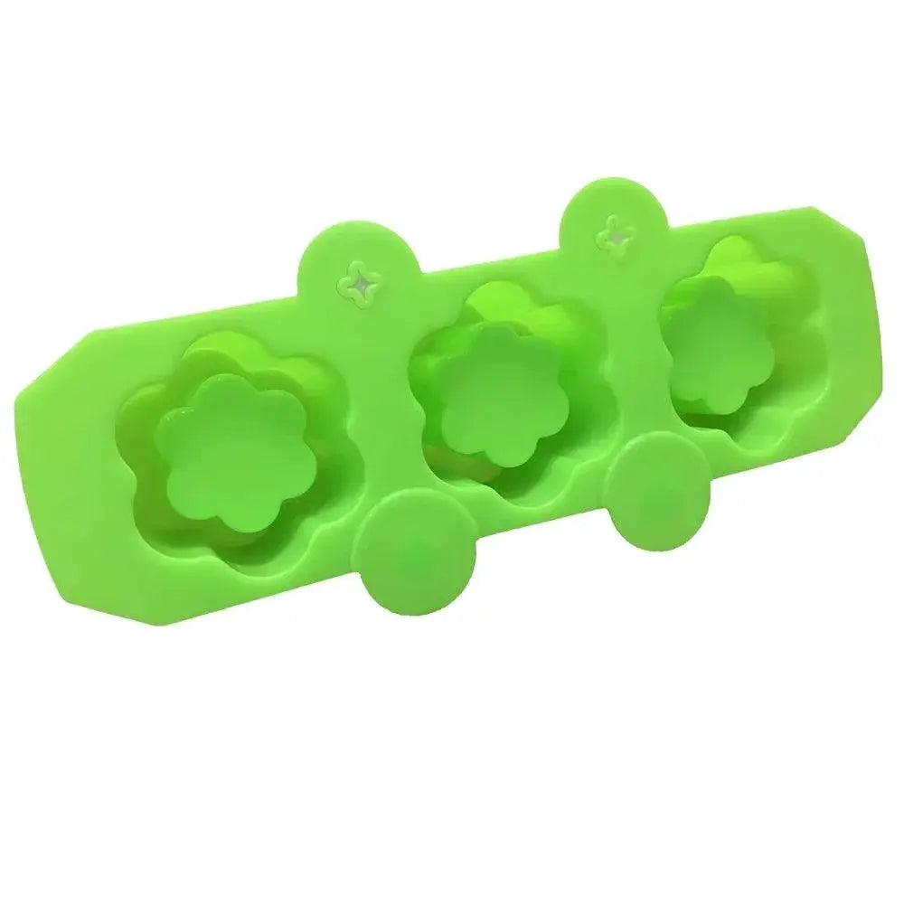 3 Cavity Plum Blossom Succulent Flowerpot Silicone Ice Tray