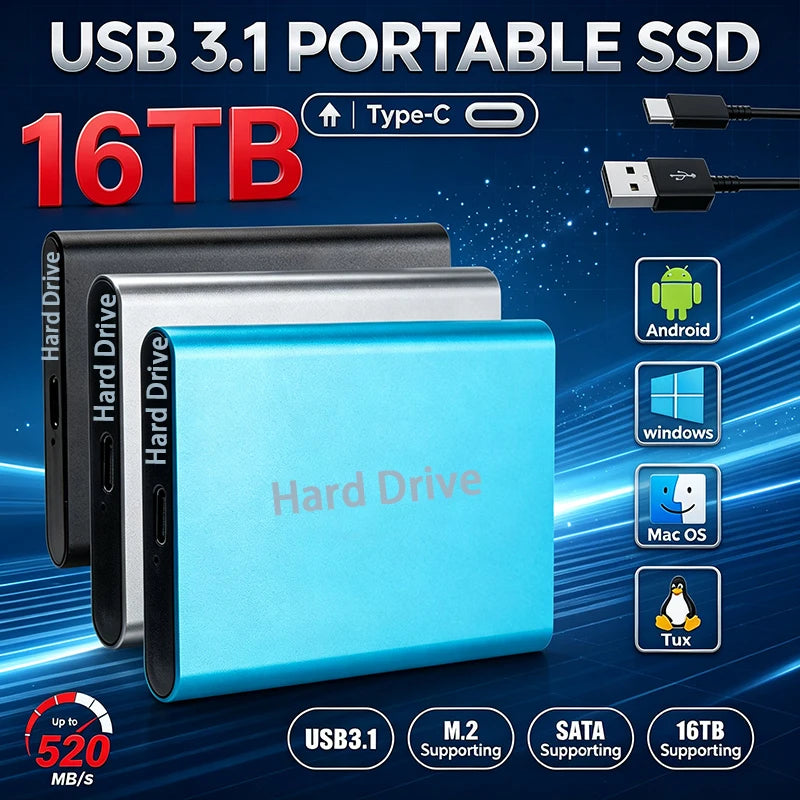 Slim Laptop USB-C SSD Drive