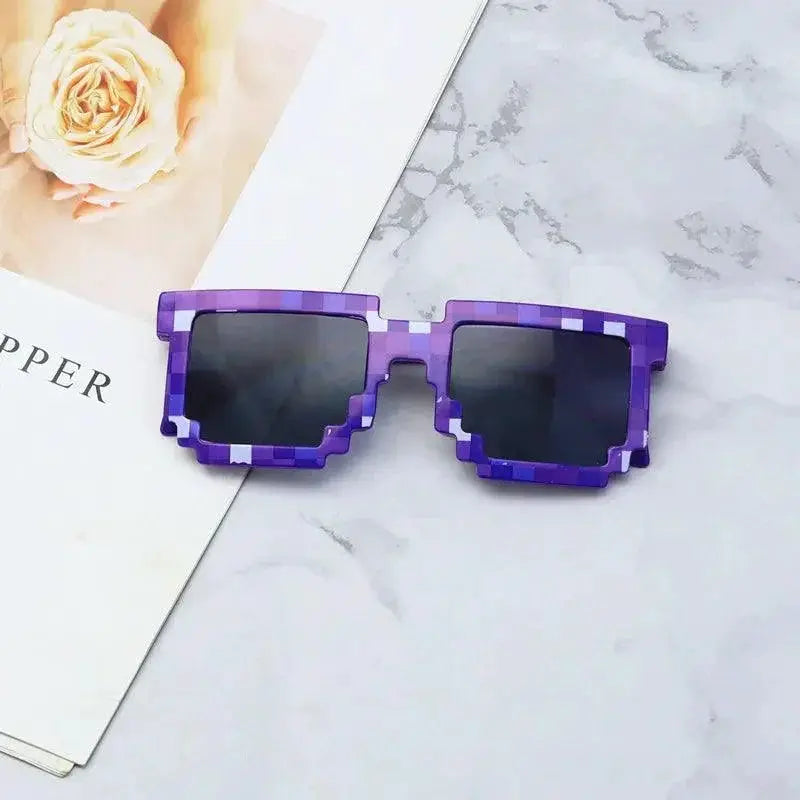 Pixel Mosaic Kids Sunglasses for Cosplay and Fun Adventures