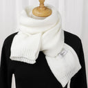 Women's Solid Color Wool Knitted Warm Thickened Scarf Gaiter