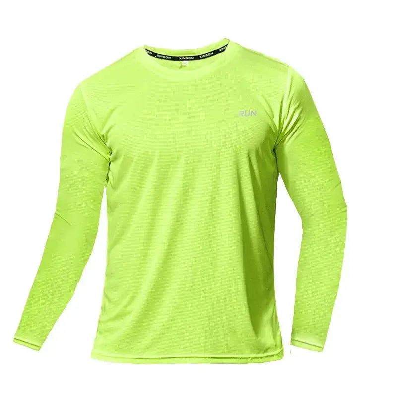 Summer Ice Silk Long Sleeve T Shirt For Men Quick Dry Wear