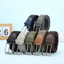 Stretch Canvas Pin Buckle Trouser