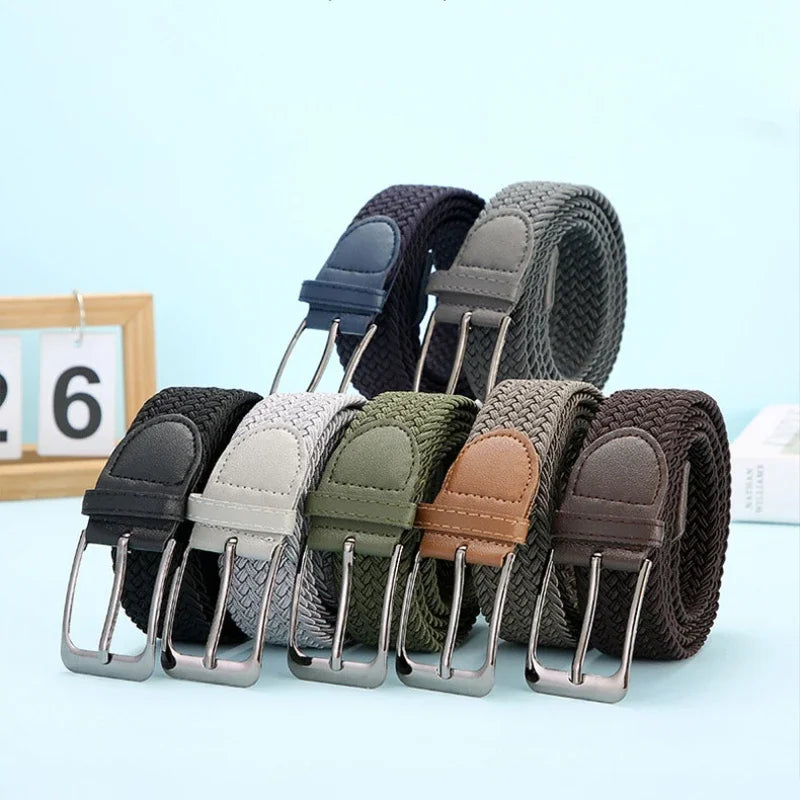 Stretch Canvas Pin Buckle Trouser