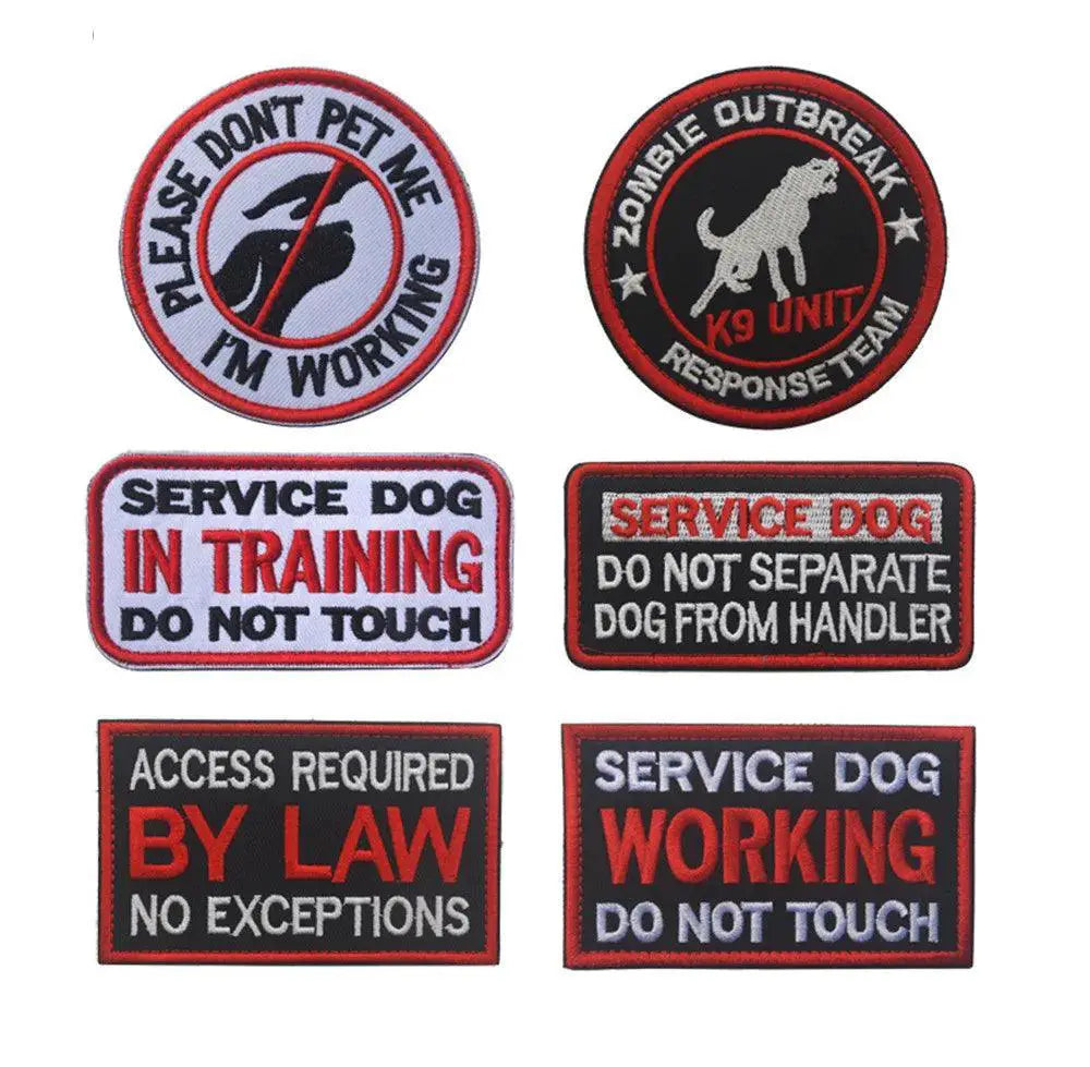 Pet Service Dog Training Security Patch Set Eco Friendly