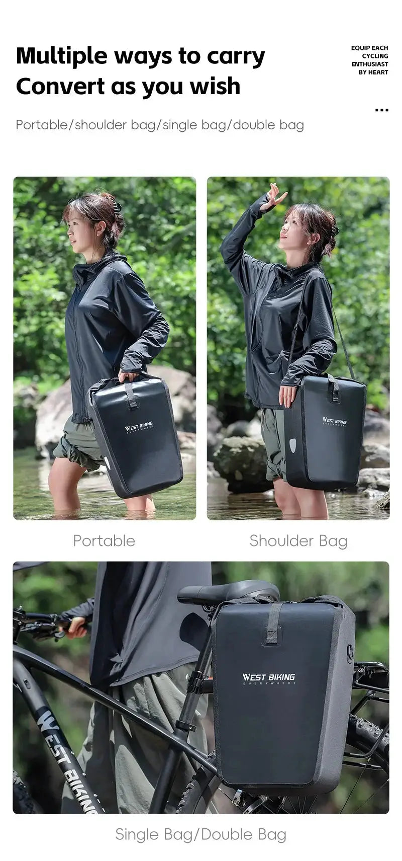 Waterproof Pannier Bag for City Commuters — product view 16