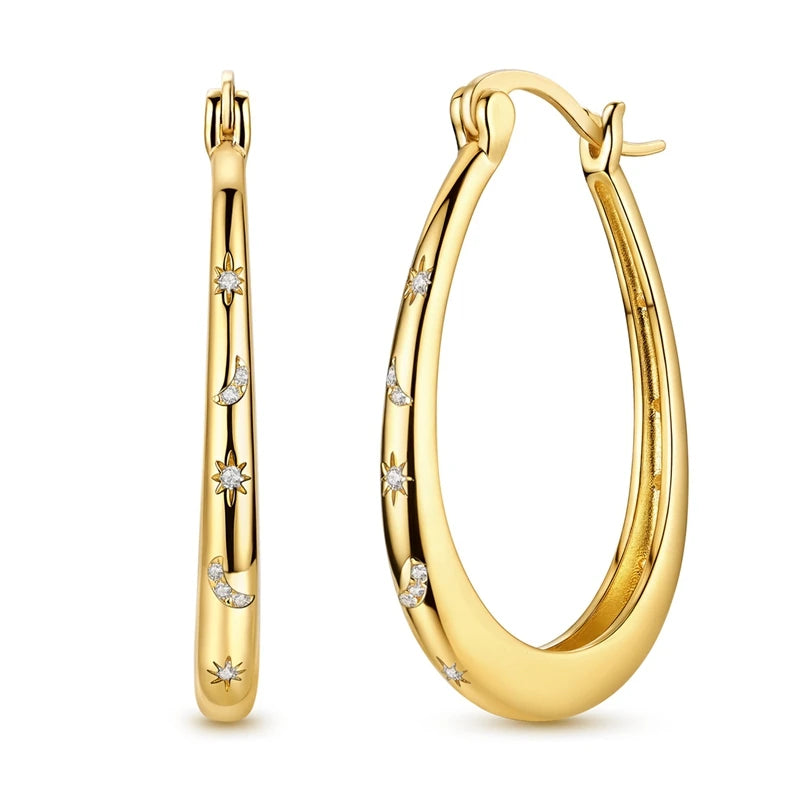 Mula Sterling Silver Hoops Earrings