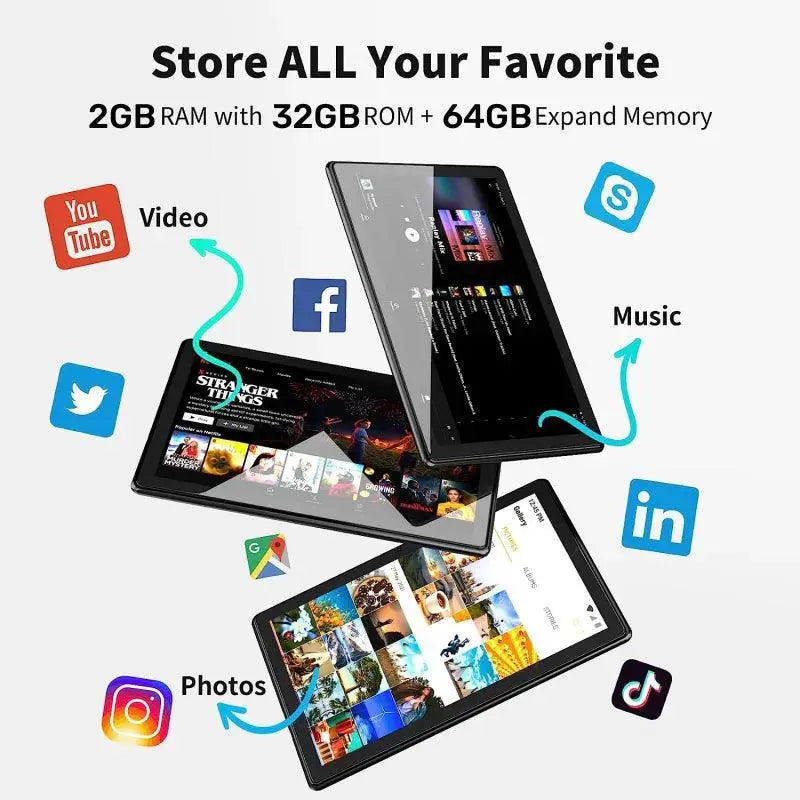 10.1 Inch Android Tablet Quad Core 5000mAh Battery