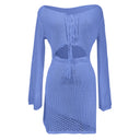 Crochet Knit Beach Mini Dress