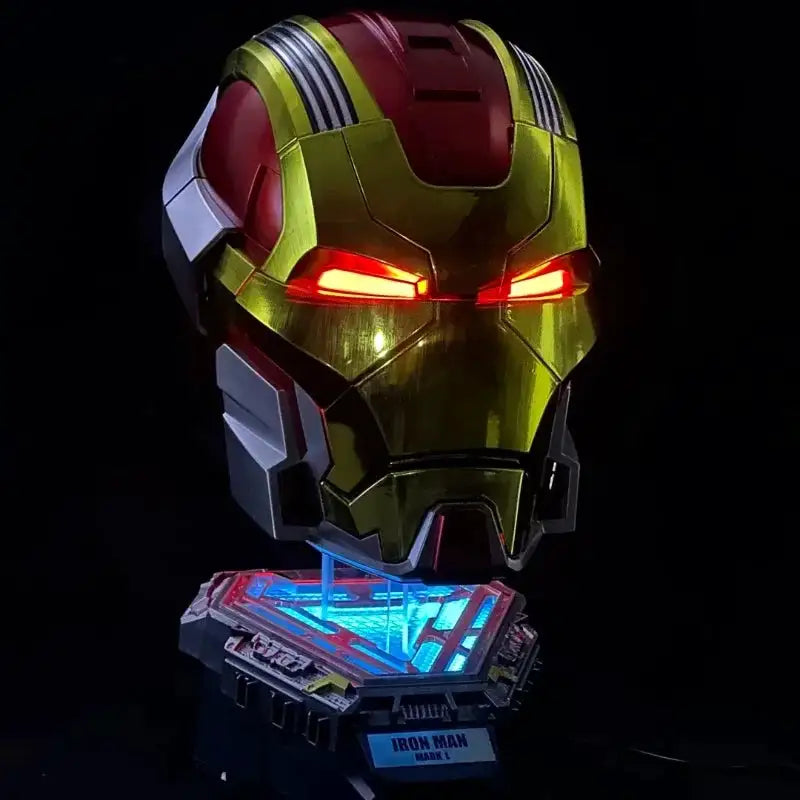 Iron Man Mk17 1:1 Full Face Helmet Jarvis Collectible Cosplay Voice Control Electric Wearable Mask Prop Mecha Model Toy Gifts