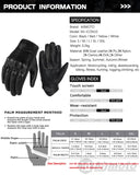 Vintage Black Leather Motorcycle Gloves for Men Biker Racing