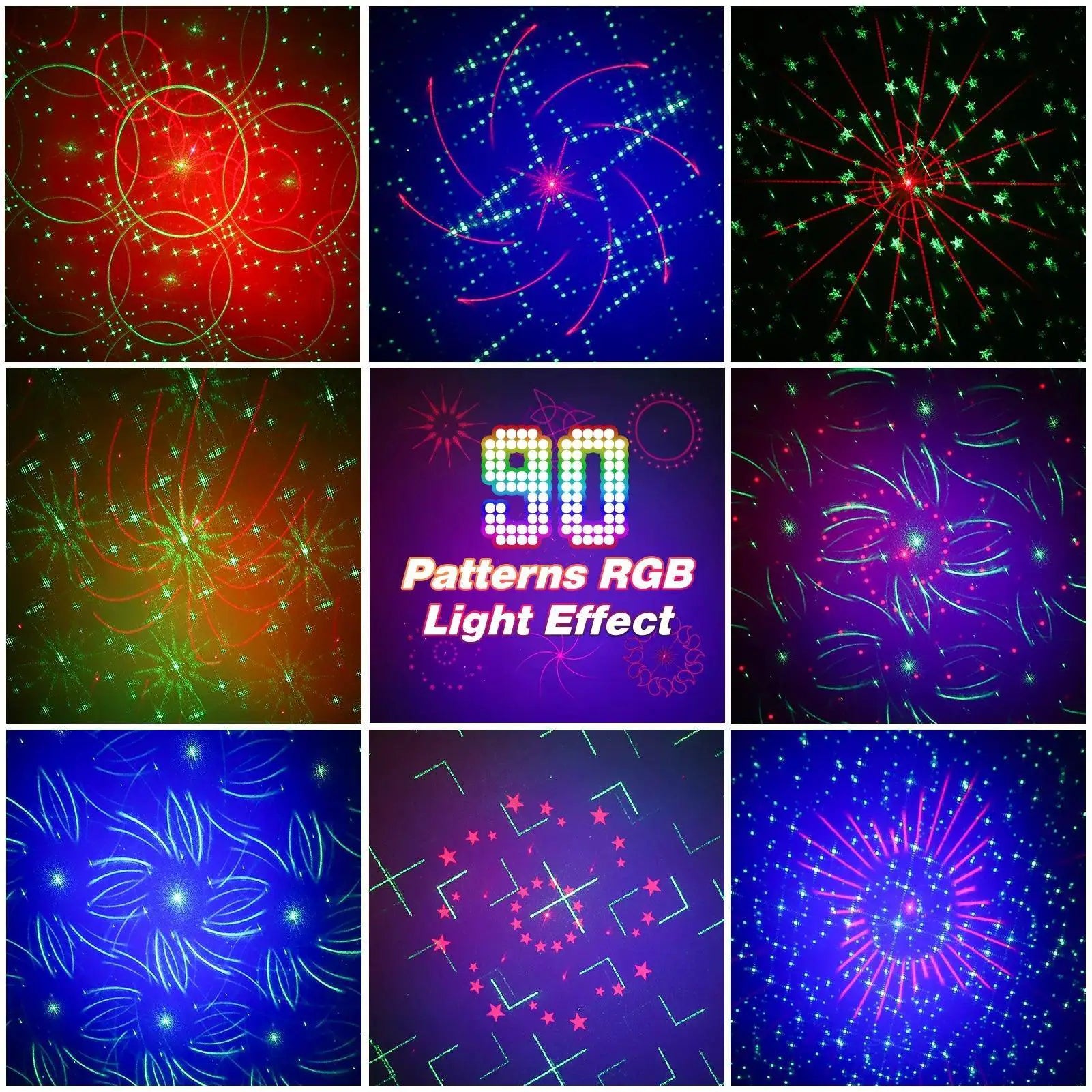 Mini RGB Laser Projector Stage Light DJ Disco LED Lamp