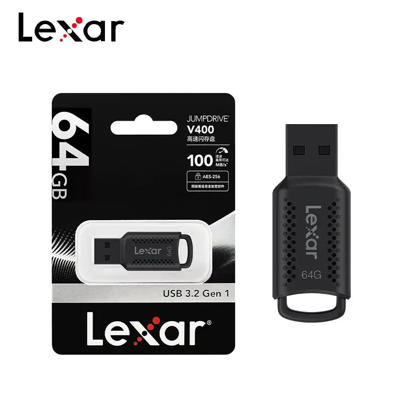 Wholesale Lexar USB 3.2 Flash Drive V400 Pendrive 10PCS 5PCS 32GB 64GB 128GB USB Memory Stick Flash Disk for Computer Pen drive