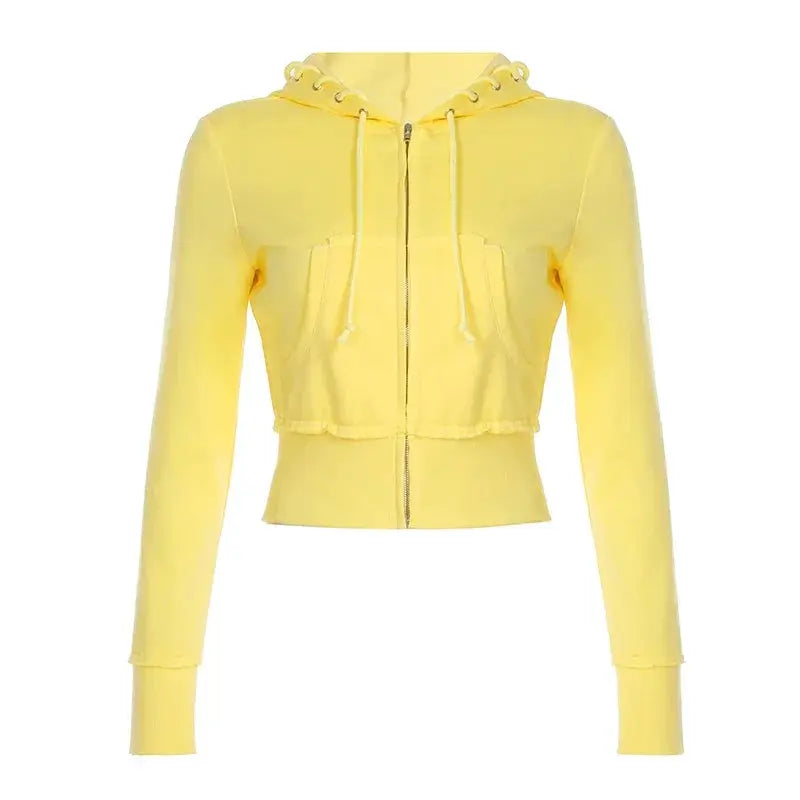 BIIKPIIK Women Drawstring Hooded Hoodie Two Piece Set