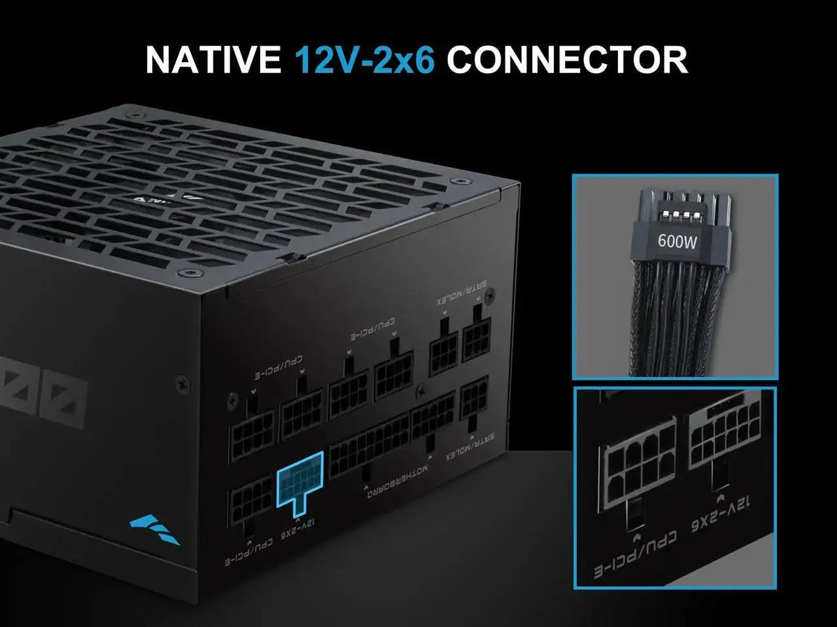 SAMA G1000W ATX 3.1 Power Supply, 1000W, Cybenetics Gold Standards, PCIe 5.1 Ready, Full Modular, Japanese Capacitors, FDB Fan, Black Version