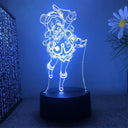 Genshin Lamp: 3D Character Light of Zhongli, Raiden, Xiao & Klee