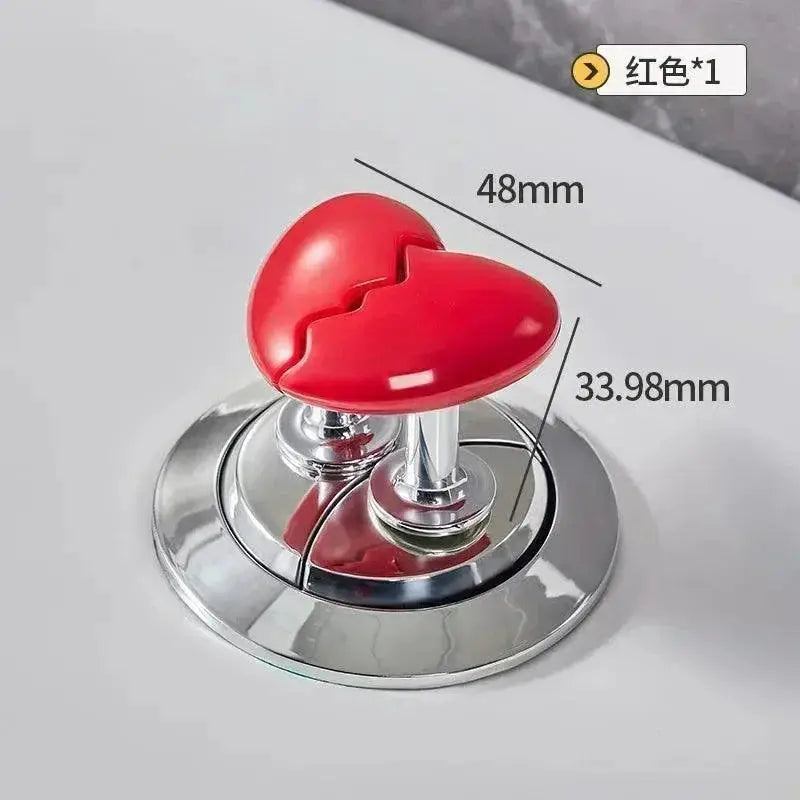Love Flush Heart Shaped Toilet Presser Nail Protector Decor