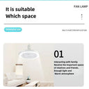 Quiet Ceiling Fan Lamp for Bedroom Space