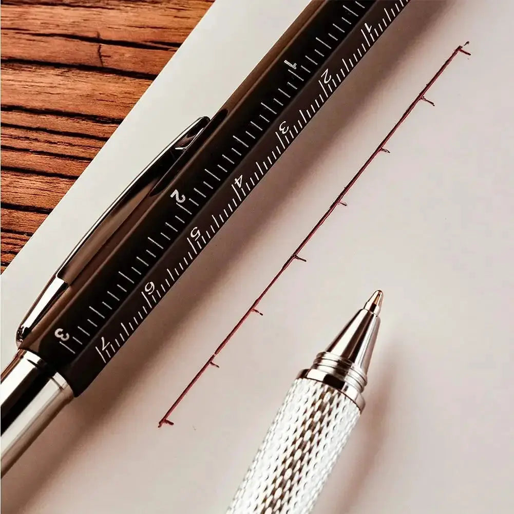 7 In 1 Ballpoint Pen With Ruler And Screwdriver Stylus