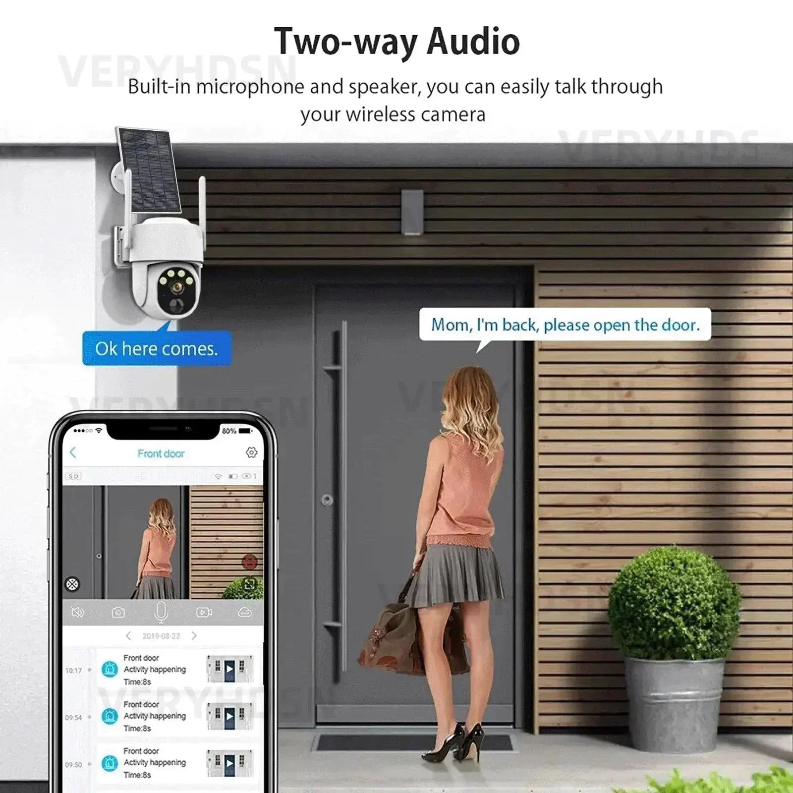 Solar Powered Outdoor Security Camera Advanced Surveillance