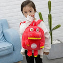 Soft Plush Dino School Backpack for Kids