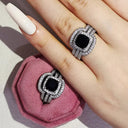 Luxury Gold Zircon Three Piece Ring Set