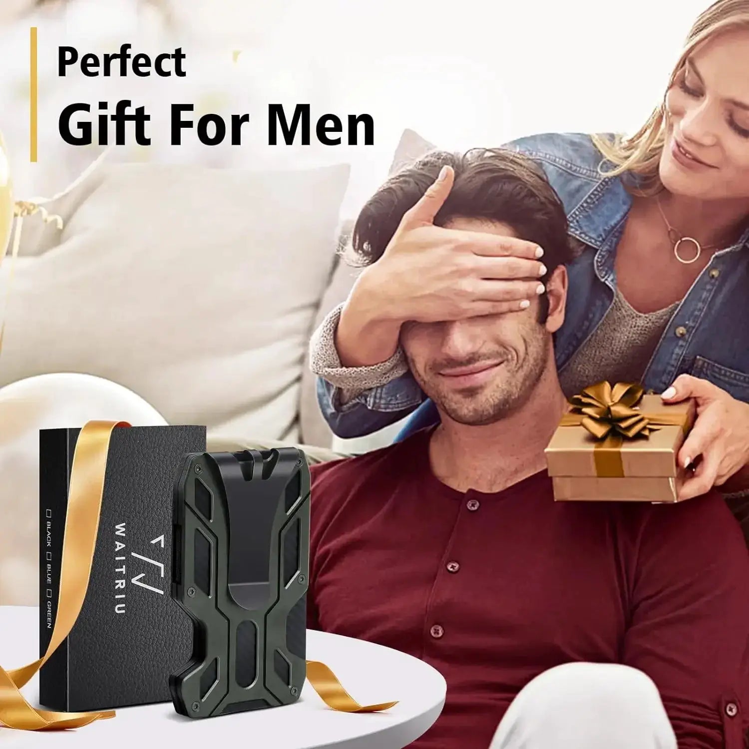 Minimalist Metal Wallet For Men Slim Aluminum ID Card Holder