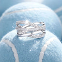 Elegant Sterling Silver Silver Moissanite Gift Ring