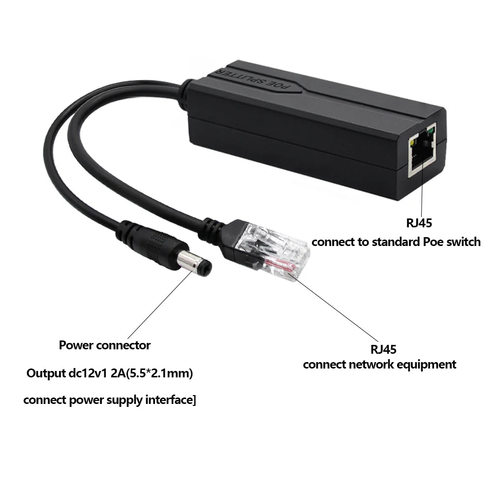 POE Ethernet Power Splitter Adapter