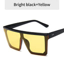 Unisex Vintage Flat Top Sunglasses with UV400 Protection