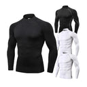 Men's Turtleneck Quick Dry Long-Sleeved Compression T-Shirt