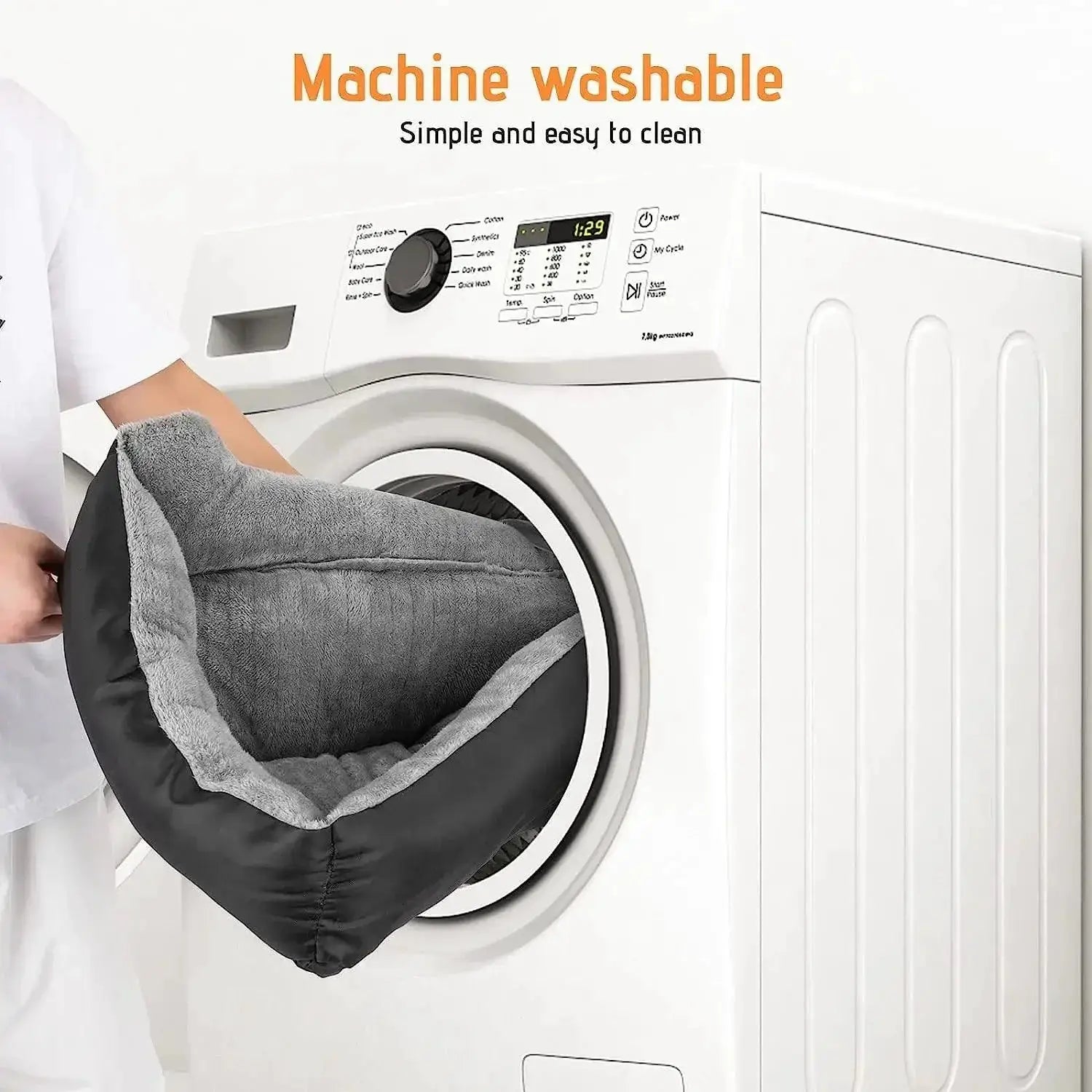 ATUBAN Large Washable Dog Bed for Comfortable Sleep