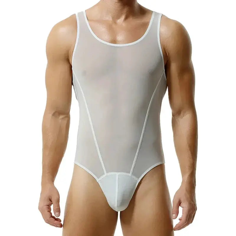 Mens Compression Bodysuit Breathable Shapewear Fit