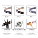 WS2812B WS2815 WS2813 RGBIC LED Strip Addressable Lights 5V 12V Vivid Colors