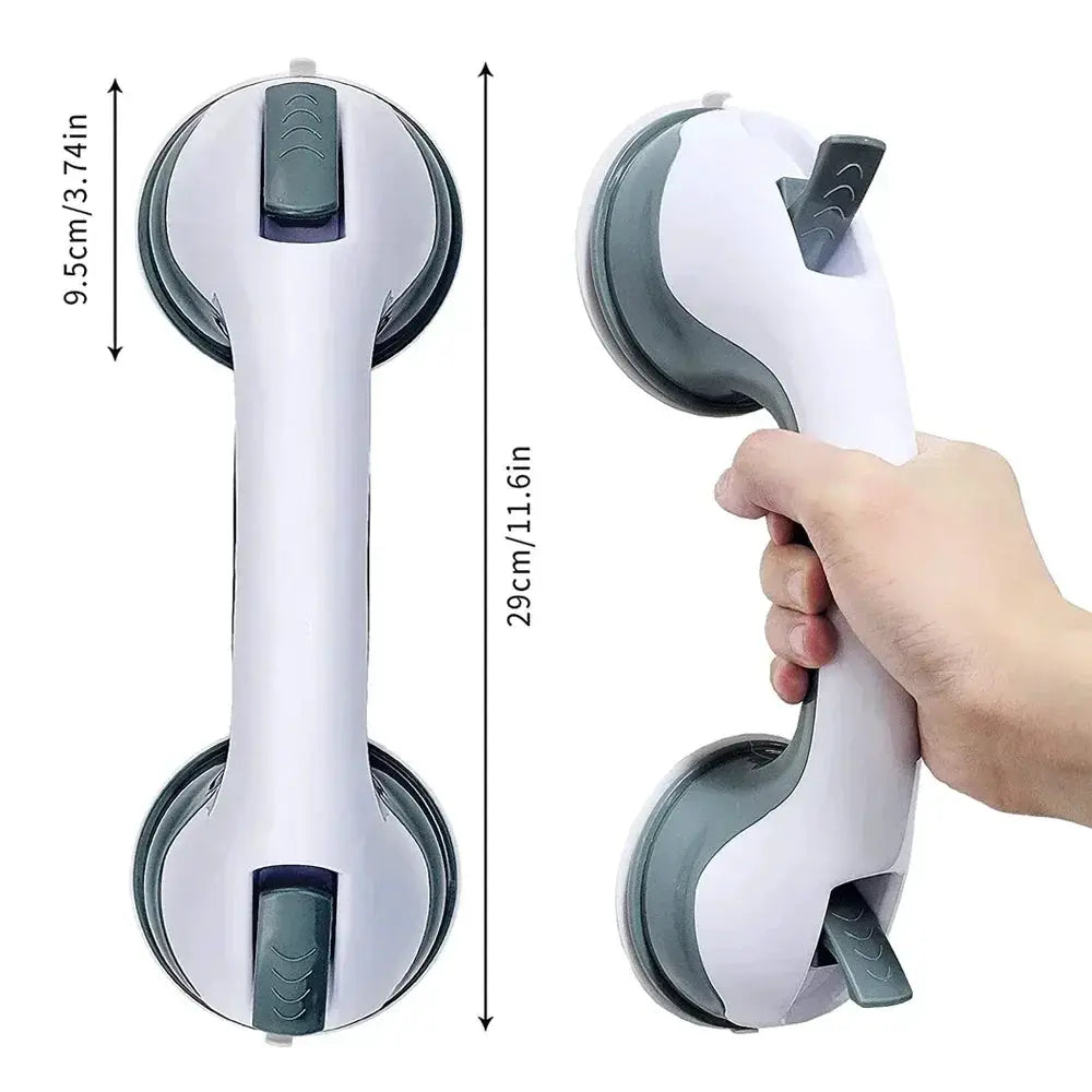 Shower Safety Handle Double Lock Vacuum Disc Anti Slip Grip