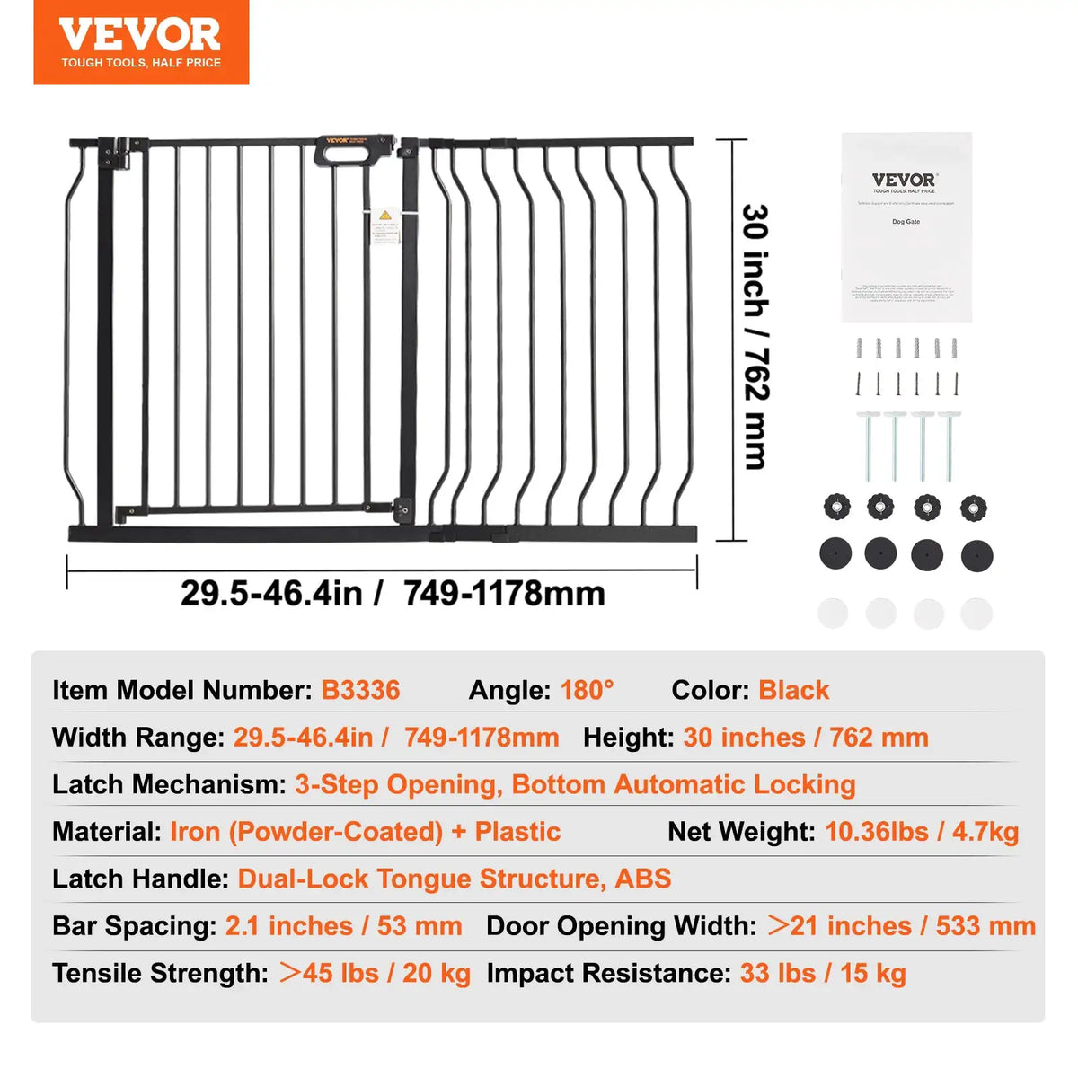 No Drill Pressure Mount Pet Gate — product image 10