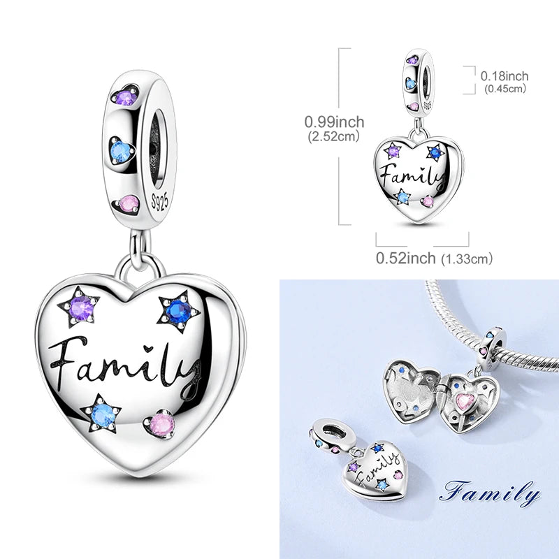 Sterling Silver Charm Beads Forever