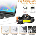 COB LED Headlamp - Super Bright Waterproof