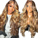 Natural Honey Blonde Highlight Wig