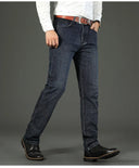Fashion Classic Blue Black Denim Trousers Men's Jeans