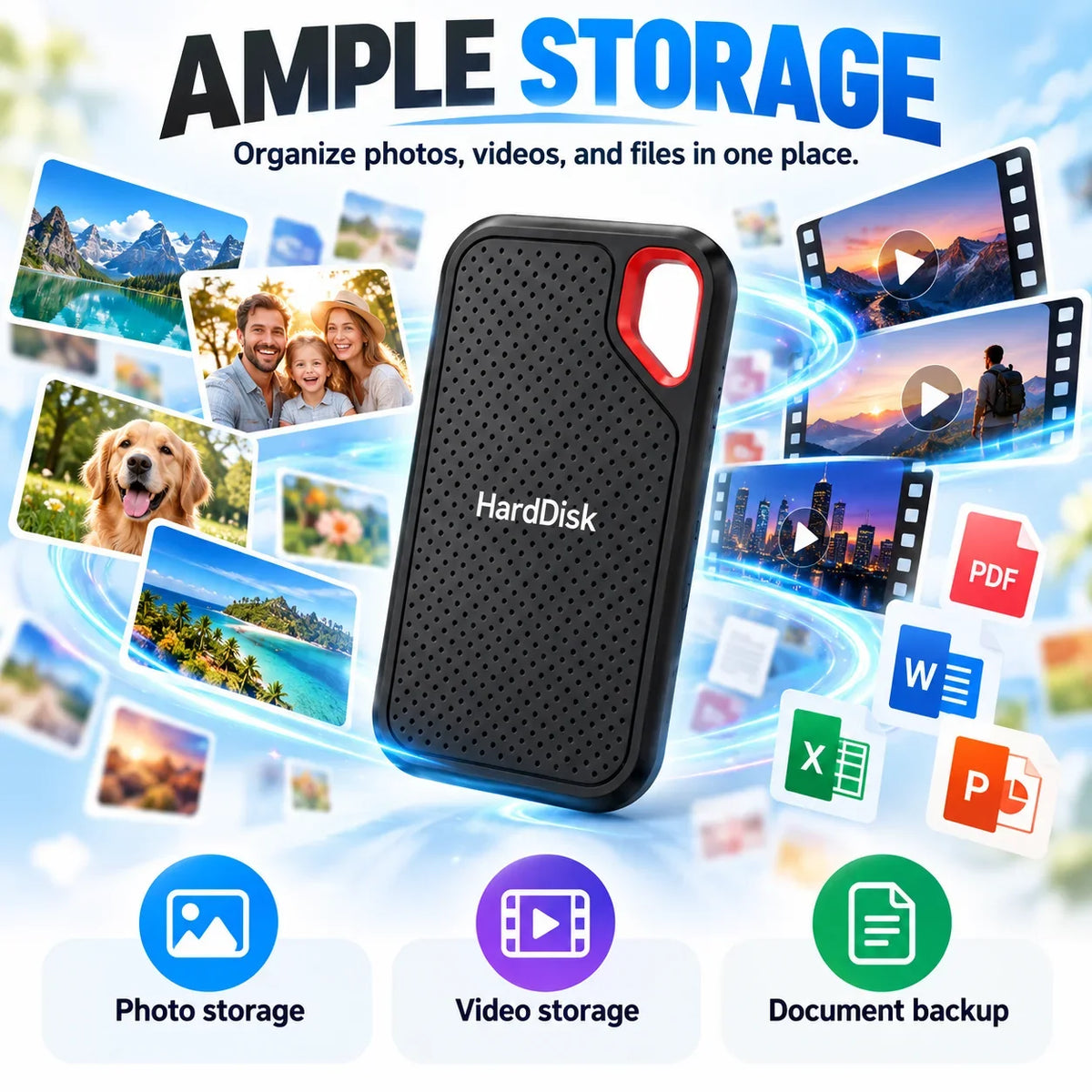 Portable Desktop External SSD Drive