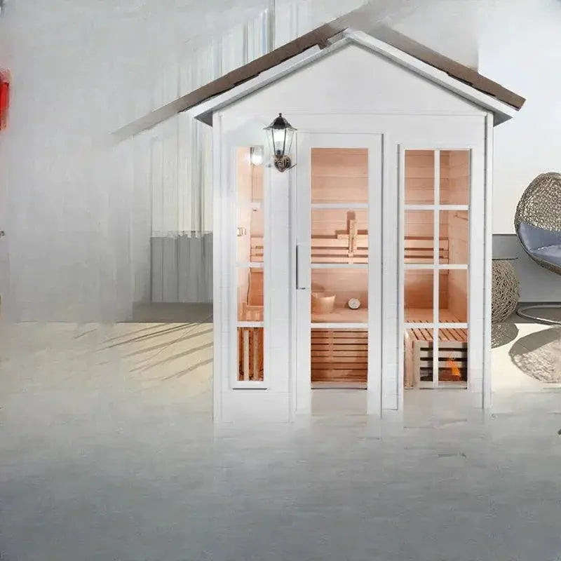 Luxury Home Steam Room and Outdoor Sauna Set Wellness Haven