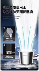 New 5 Mode Pressurized Shower Head With Filter Stop Button Water Saving Spray Nozzles Big Boost Showerhead Bathroom Accessories