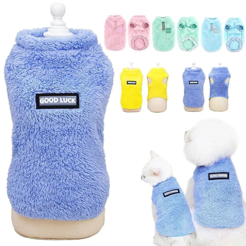 Cozy Fleece Winter Pet Vest Small Dogs Cats Warmth