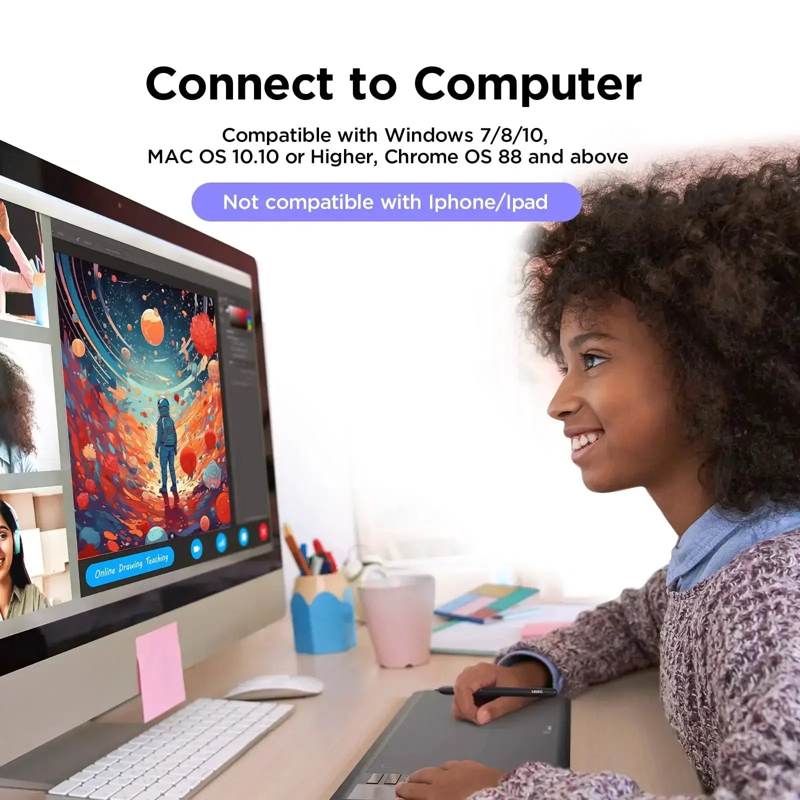 UGEE M708 10 Inch Digital Graphic Tablet With 8 Hotkeys