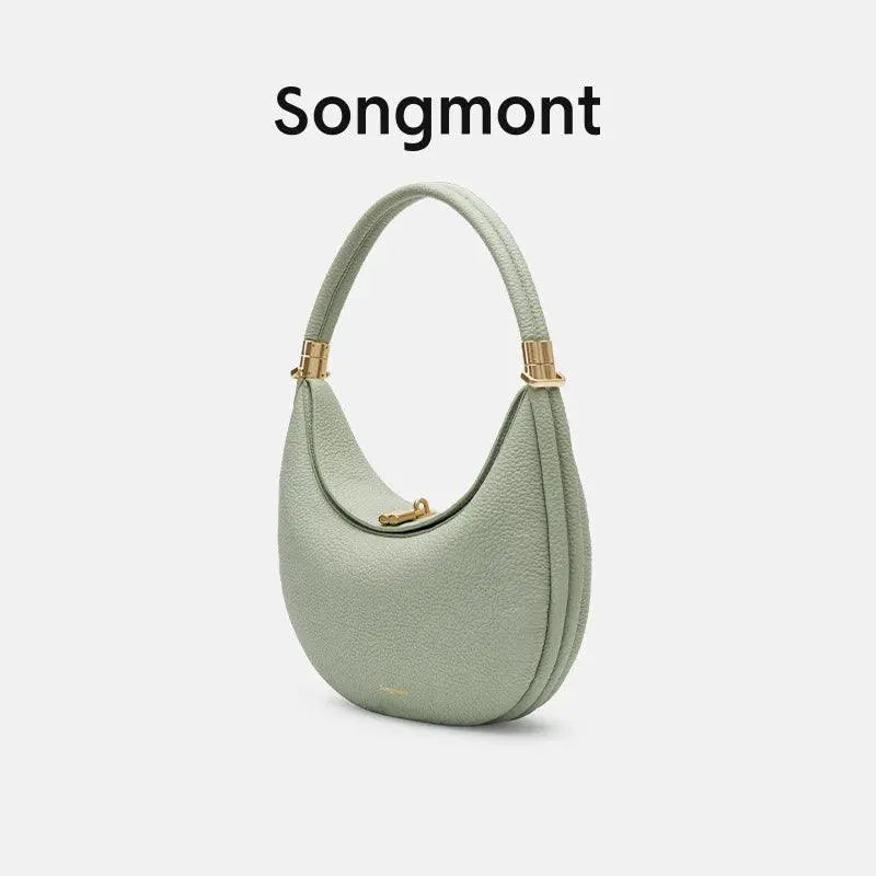 Leather Half Moon Shoulder Bag for Women — product view 10