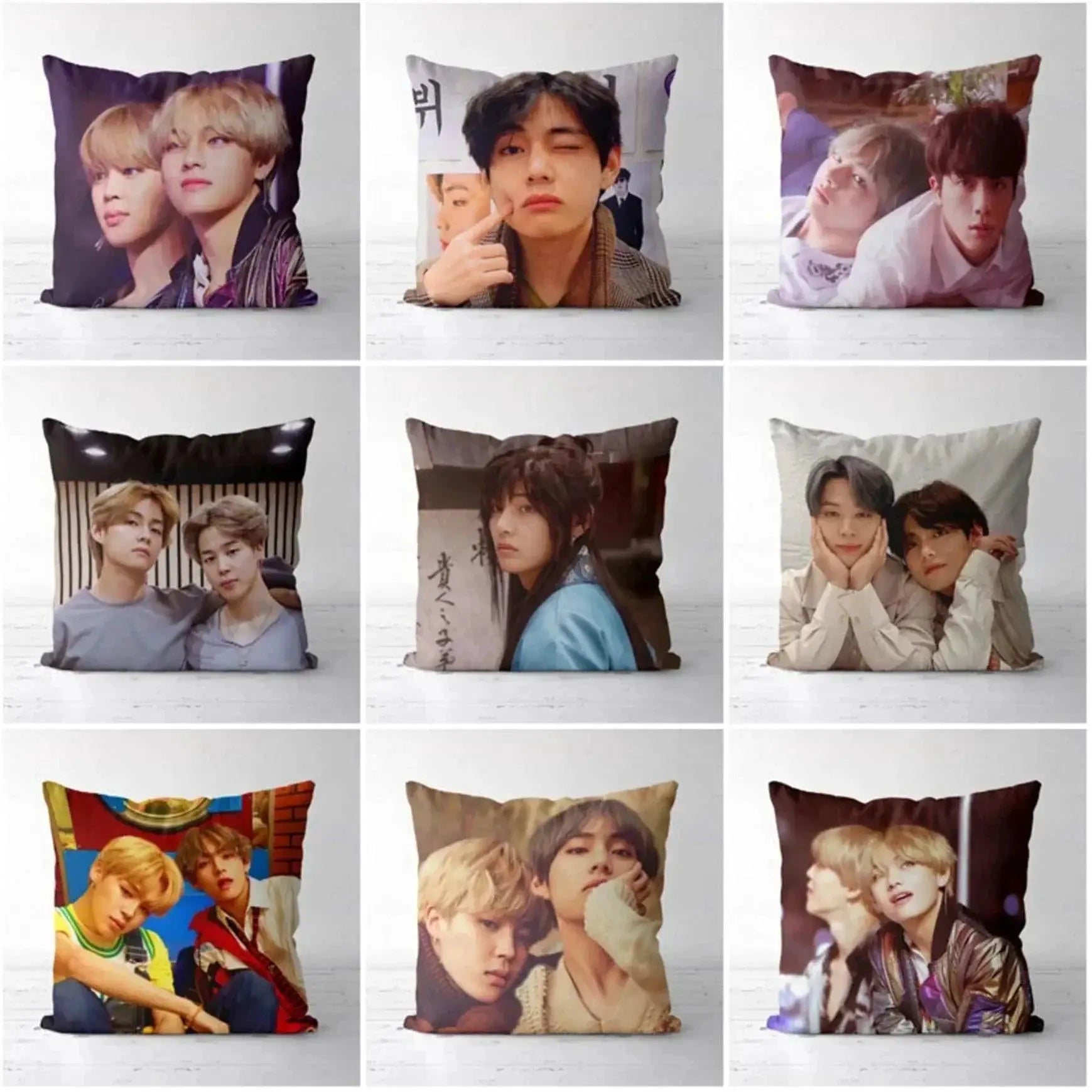 Kpop Custom Cushion Cover Personalized Flax Linen Pillow